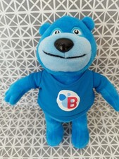 Doudou peluche ours bleu