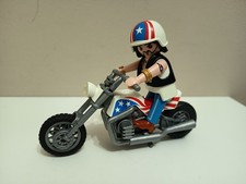 Playmobil city action oeuf de pâques 5280 moto chopper Biker Motard