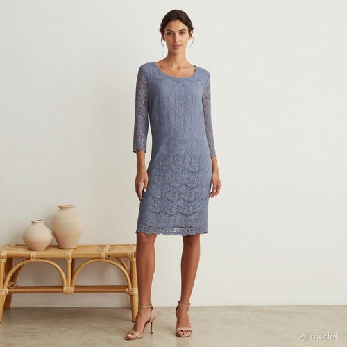 Soirée romantique robe midi - soirée,