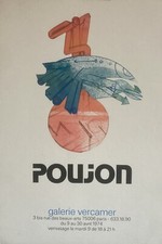 AFFICHE ORIGINALE – EXPOSITION - POUJON – GALERIE VERCAMER - 1974