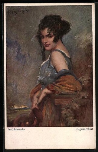 Carte postale artiste l - postale, d'artiste