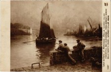 CPA G. MARONIEZ BELLE SOIREE CALME SALON DE PARIS (1271614)