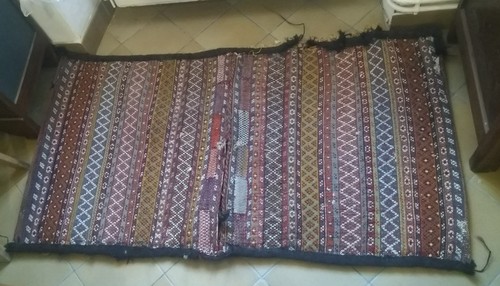 Ancien tapis khorjin kilim sac