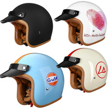 Casque moto ouvert vintage - moto,