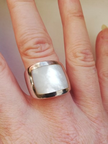 Bague ancienne argent - en,