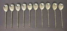 Ancienne Cuillères A Moka Ou Caviar En Argent Massif Russe : Lots De 10.