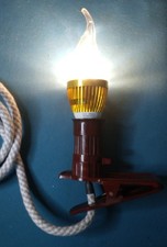 ANCIENNE LAMPE PINCE IRGA EN BAKELITE DOUILLE INTERRUPTEUR LISEUSE CHEVET BUREAU