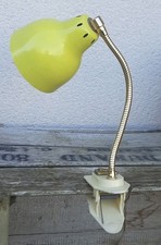 LAMPE VINTAGE  SPOT À PINCE APPLIQUE LISEUSE JAUNE TESTÉ OK