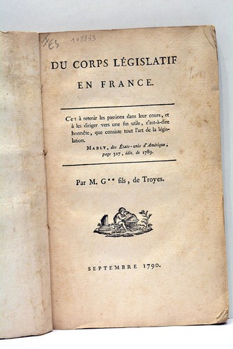 Livre ancien corps législatif - livre,