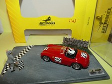 FERRARI 166 MM N°22 LE MANS  1949 ART MODEL ART909 dans diorama 1:43 Arrivée 1er