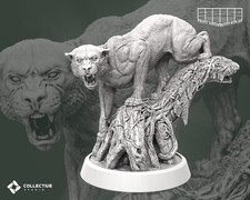Fauchender Panthère Miniature Jaguar Sur Arbre Figurine pour Ttrpg's Wie D&d 5e