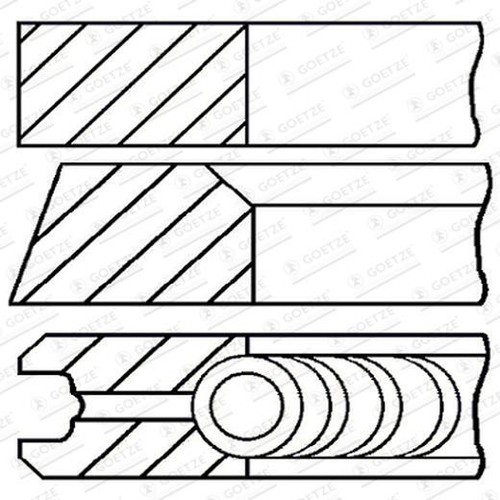 Goetze engine segments pince - segments,,