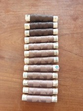 fusettes bobinettes tubinos anciens soie Gutermann - marron/taupe