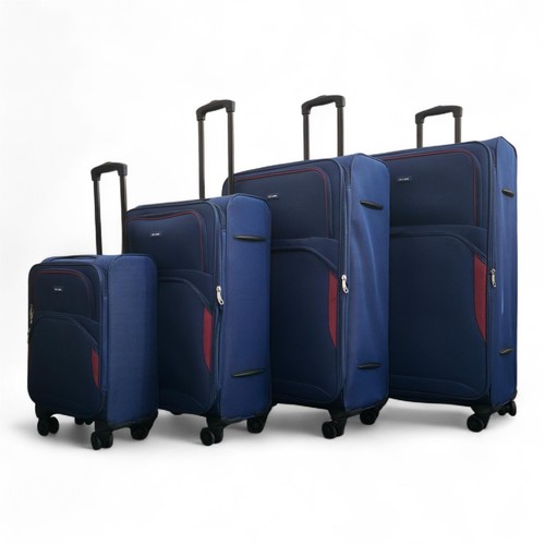 Valise souple extensible bleu - valise,