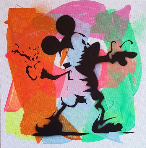 Pyb signed mickey banksy - pyb,
