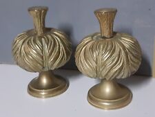 Lot de 2 Embouts de Tringle à Rideaux - Laiton ou Cuivre ? Ancien / Vintage