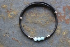 Bracelet argent 925 Larimar pierre naturelle