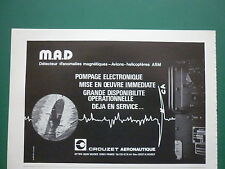 6/77 PUB CROUZET MAD DETECTEUR ANOMALIE MAGNETIQUE ASM ASW SOUS MARIN FRENCH AD