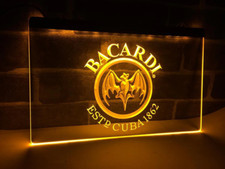 Enseigne lumineuse néon LED Bacardi pour bar alco shop pub bière rhum club ho...