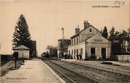 Cpa couhe verac la - cpa, gare
