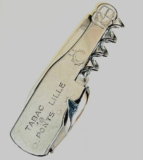 Couteau tire bouchon décapsuleur forme bouteille de champagne inox canif pliant