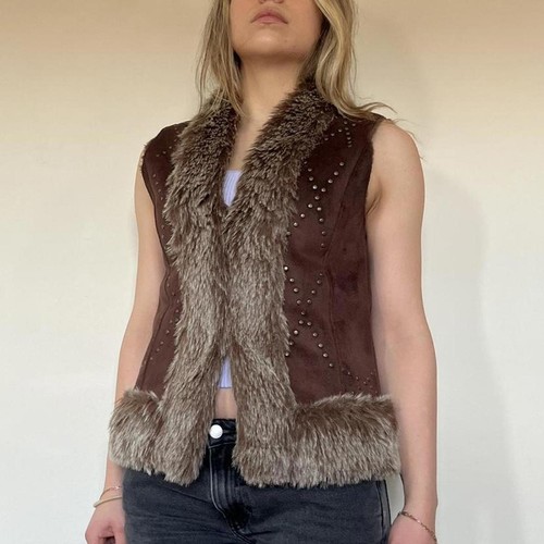 Vintage 00s brown - , faux