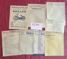 N° 7500 / GUILLER  / prospectus 1950 + fiche technique 175 Y  + lettres entête