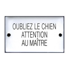 Plaque humoristique émaillée