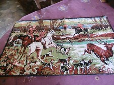 TAPISSERIE MURALE "SCENE de CHASSE à COURRE"