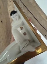 Robj Paris - Serre Livres Porcelaine Pierrot Colombine Art Deco Ancien Signé