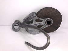 Antique Vintage Cast Iron Hay Trolley Drop Line Pulley Barn Farm Tool Primitive