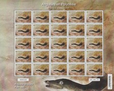 POLYNESIE YVERT 1356 - ANGUILLE A 10 F - FEUILLE DE 25 DATE 06.08.24