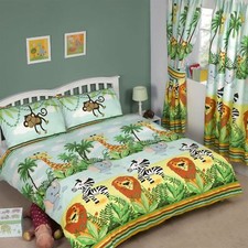 Enfants Jungle-Tastique Set Housse de Couette Double + 168cm x 183cm Assorti