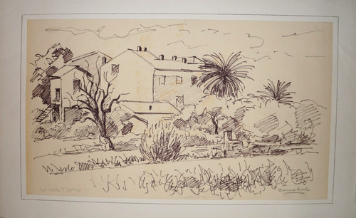 Dessin encre colle sur - dessin,