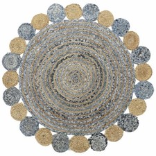 Tapis DKD Home Decor Bleu Multicouleur Indien [200 x 200 x 1 cm]