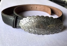 Ceinture ABACO en cuir noir