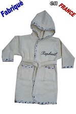 Peignoir enfant écru prénom