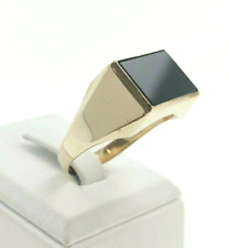 Chevalière Bague pour Hommes Onyx 8 Carat 333 Or 3,9 Grammes Anneau Taille 64