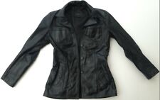 vetement femme VESTE EN CUIR noir taille M oakwood