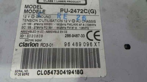 96489096xt autoradio citroen - 96489096xt,
