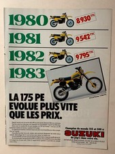 PUBLICITE 1983 - SUZUKI 175 PE - CHAMPION DU MONDE 125 ET 500 CC
