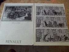 RENAULT 6 cylindres 1 + bd SPIDOLEINE publicité papier ILLUSTRATION 1923
