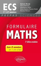 Formulaire Maths ECS 1re et 2e