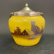 Pot à biscuits en verre peint