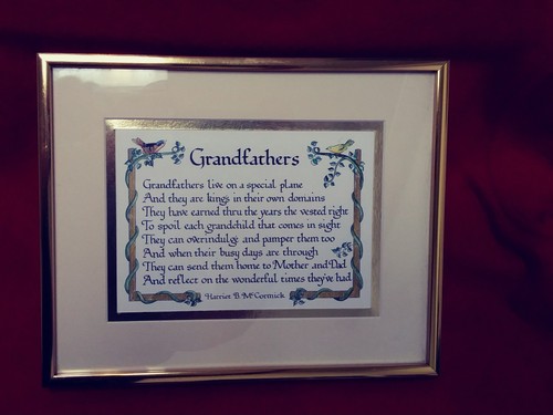 Grandfather poem plaque - grandfather,