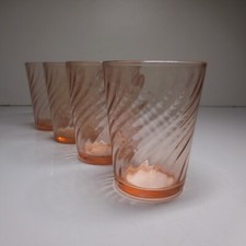 4 verres torsadés eau orange