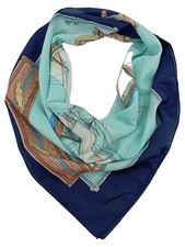 GIM RENOIR Foulard Femme Bleu