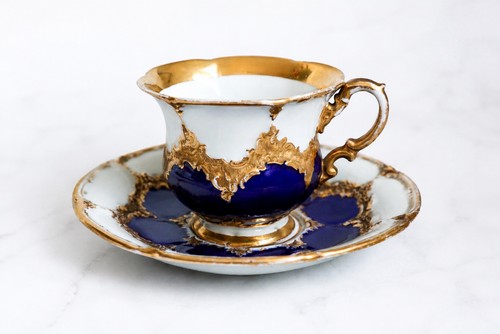 Meissen cobalt blue demitasse - meissen,
