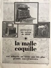 PUBLICITÉ PRESSE ANCIENNE 1929 MALLE COQUILLE BAGAGE MOYNAT CHRONOMÈTRE NARDIN