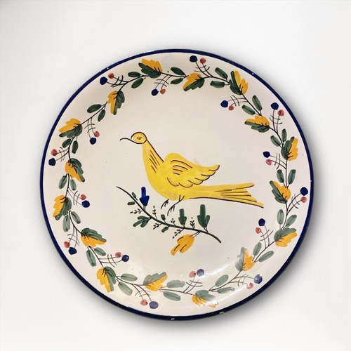 Assiette faïence oiseau - en, faïence,